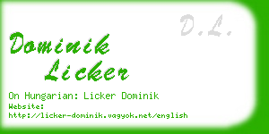 dominik licker business card